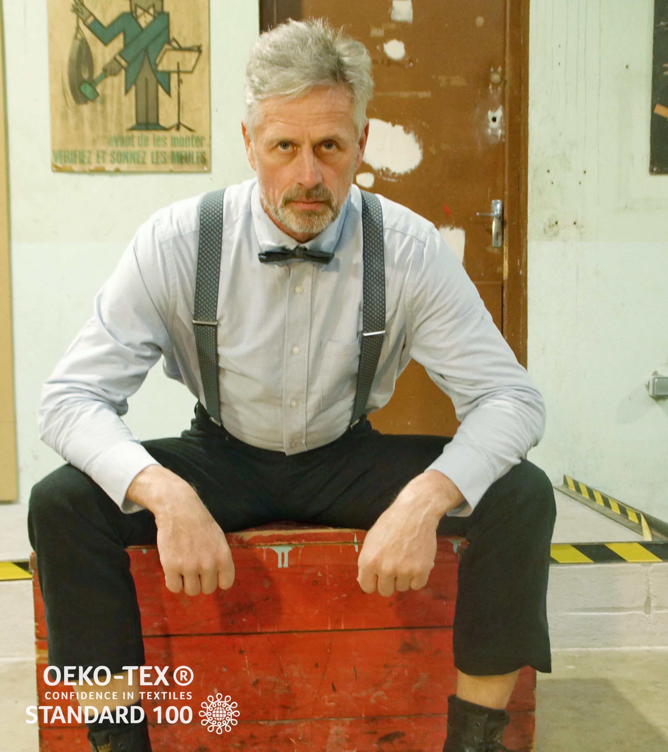 PIERROT Men’s Suspenders - One Size Adjustable and Elastic Suspenders for Men Trousers Heavy Duty with 4 Very Strong Clips - Image 3