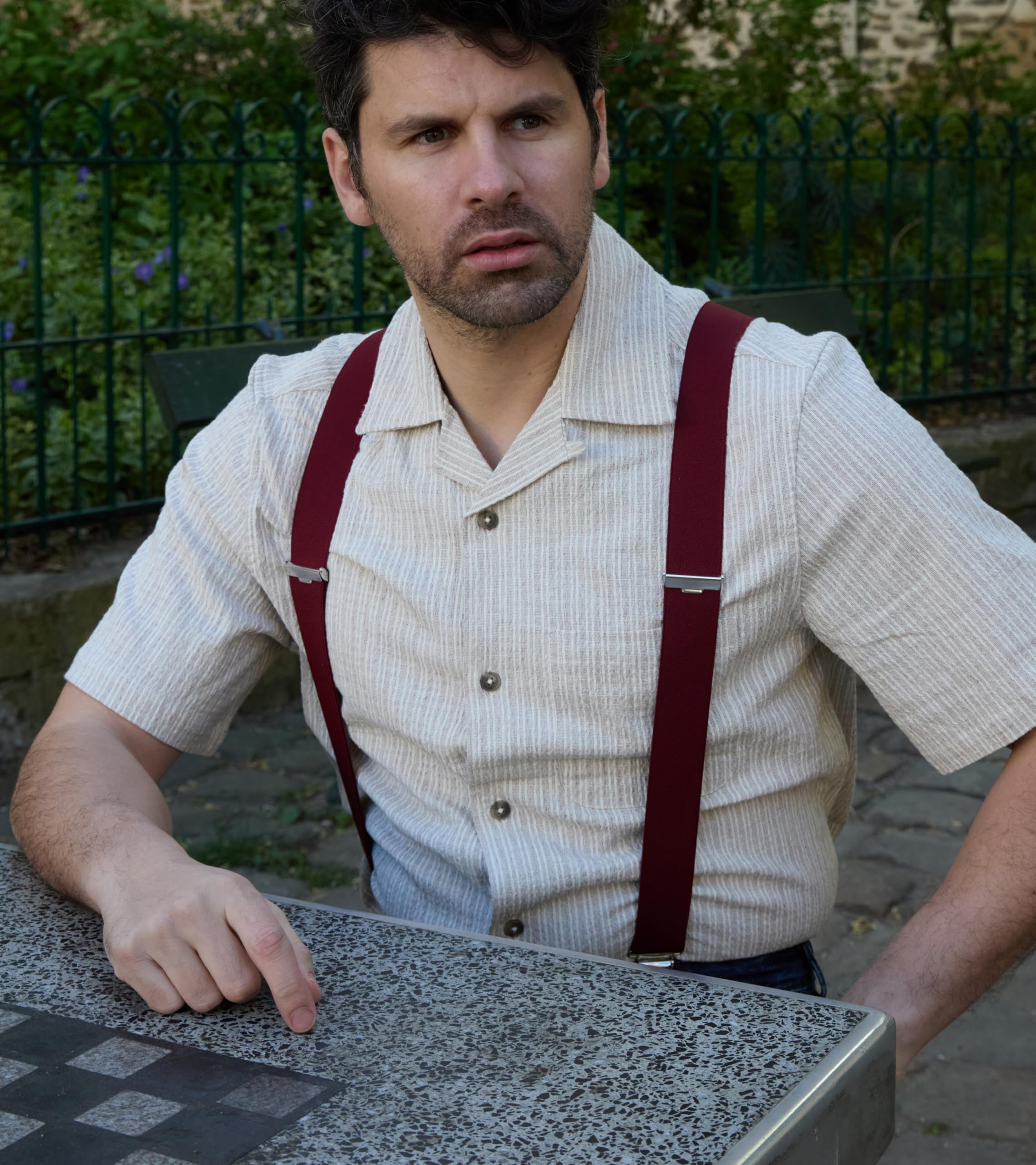 PIERROT Men’s Suspenders - One Size Adjustable and Elastic Suspenders for Men Trousers Heavy Duty with 4 Very Strong Clips - Image 3