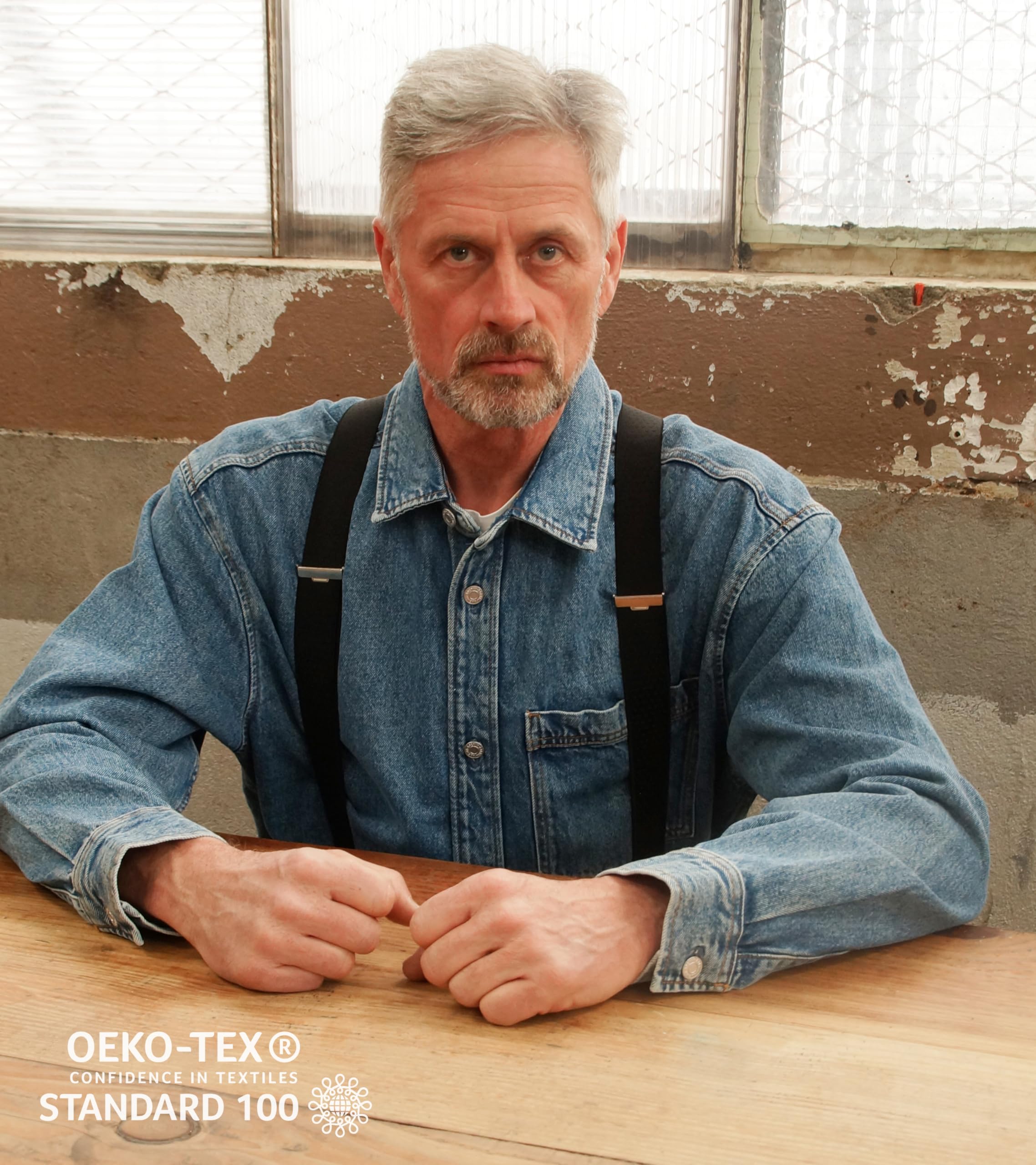 PIERROT Suspenders for Men Premium with Very Strong Clips - One Size Adjustable - Wide Heavy Duty Braces for Men Trousers - Image 3