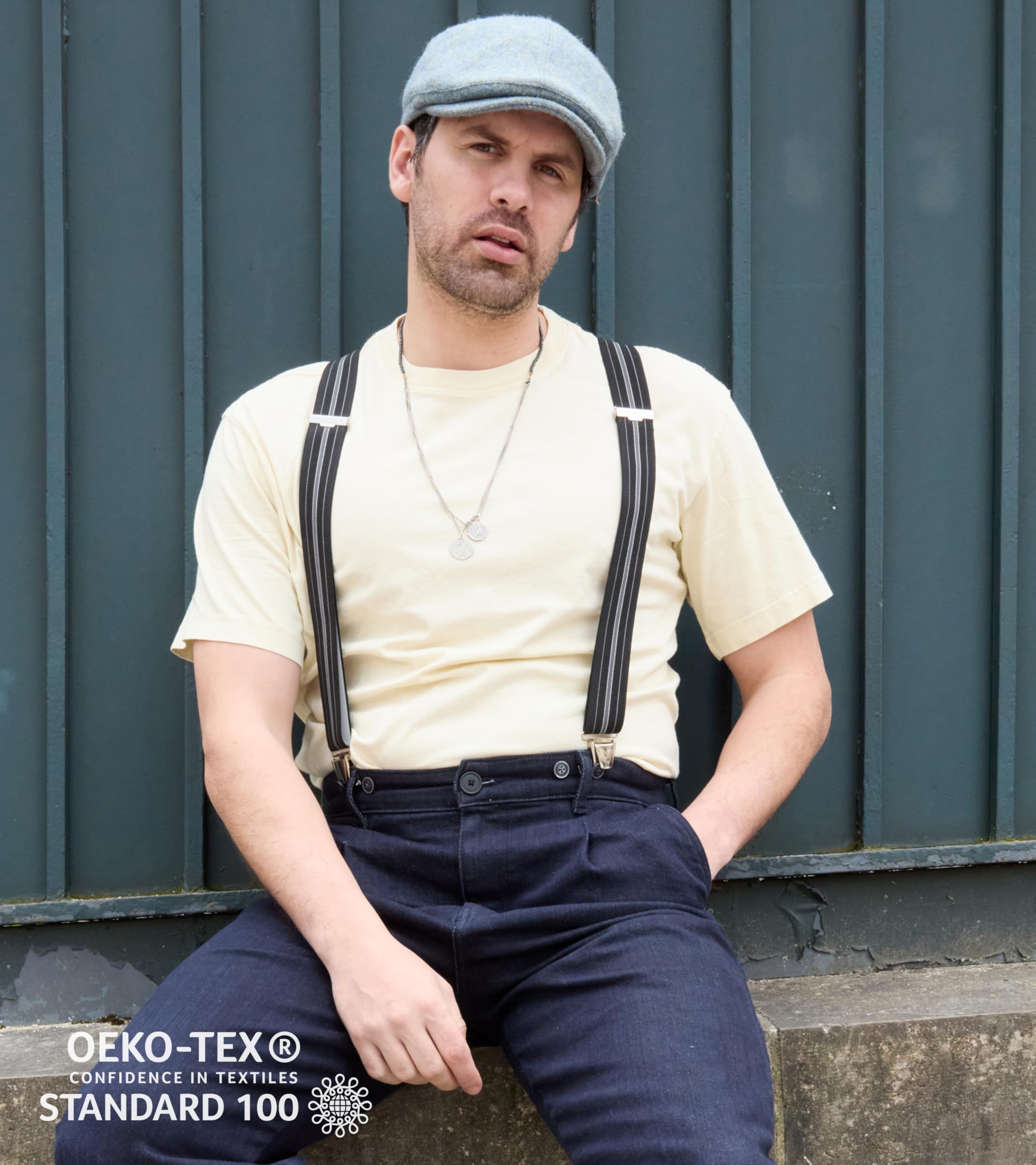 PIERROT Suspenders for Men with Very Strong Clips - One Size Adjustable - Braces for Men Trousers Heavy Duty - Image 3