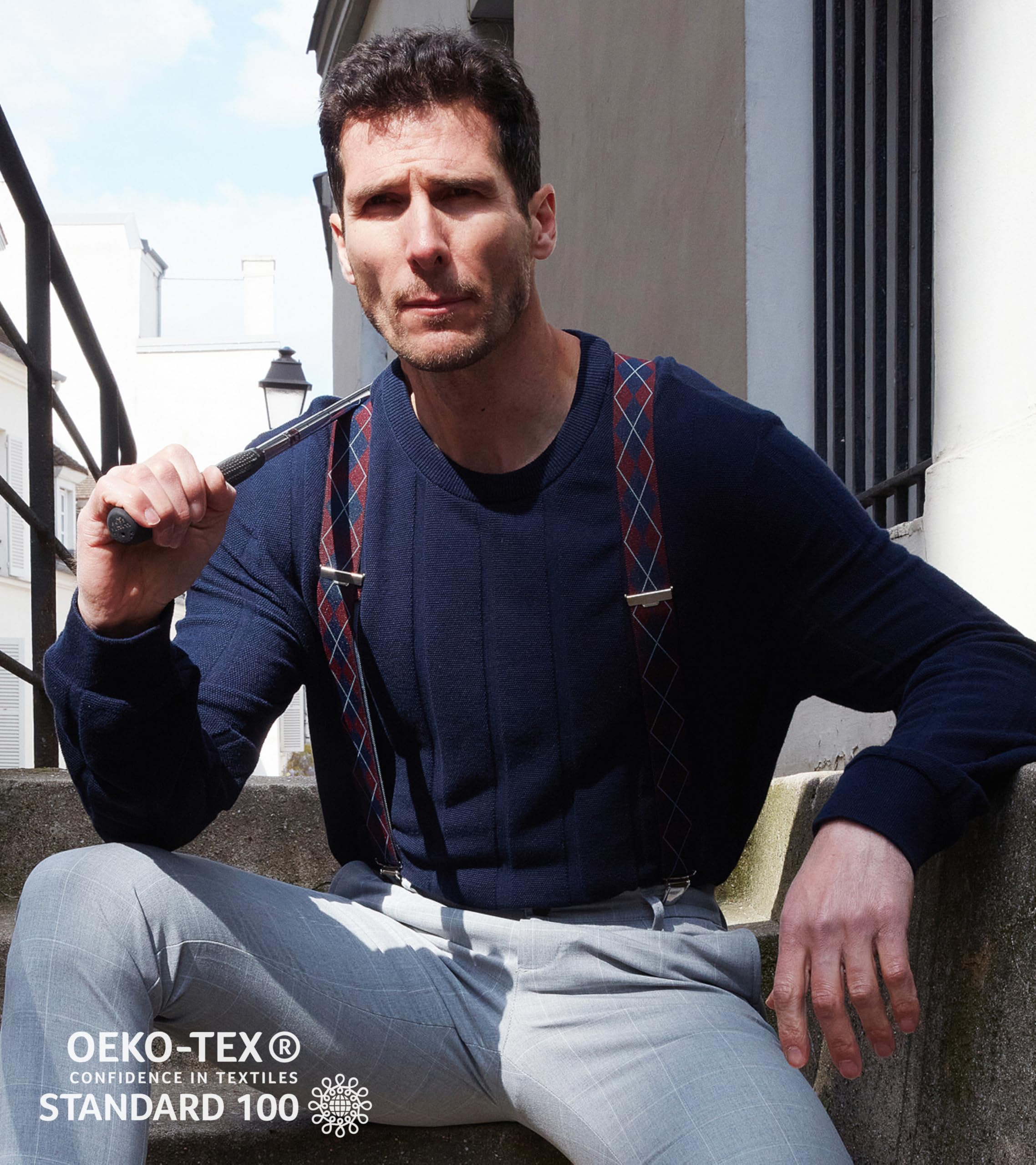 PIERROT Suspenders for Men with Very Strong Clips - One Size Adjustable - Braces for Men Trousers Heavy Duty - Image 3