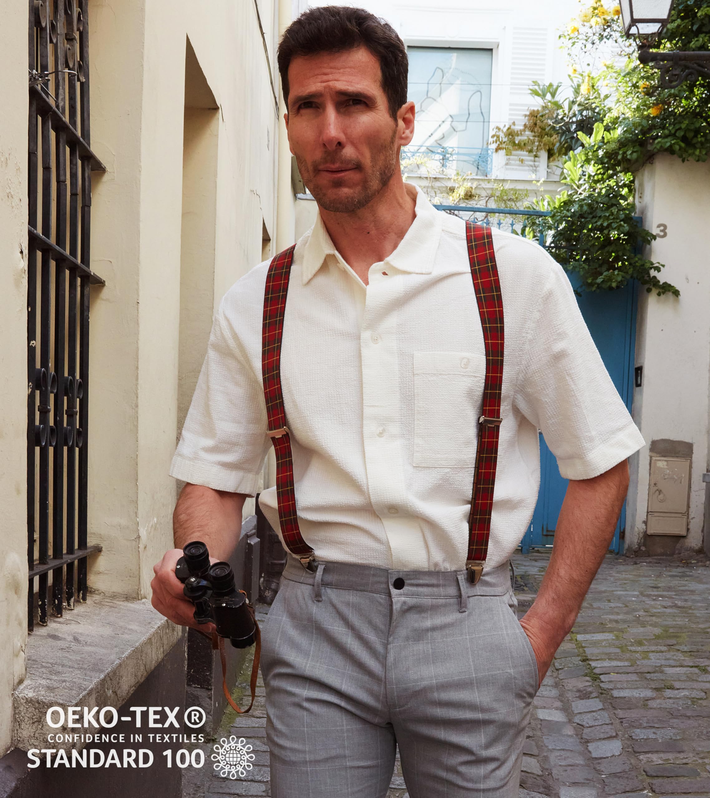 PIERROT Suspenders for Men with Very Strong Clips - One Size Adjustable - Braces for Men Trousers Heavy Duty - Image 3